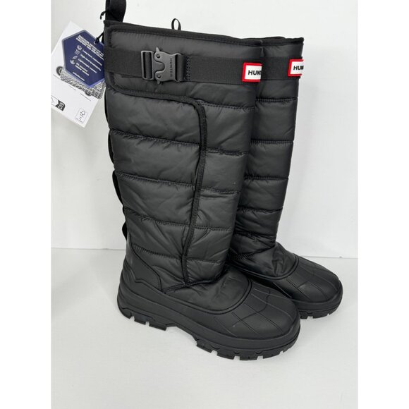 NEW Hunter Intrepid Tall Insulated Snow Boots Womens US 8 UK 6 EU 39 Black - Picture 4 of 8